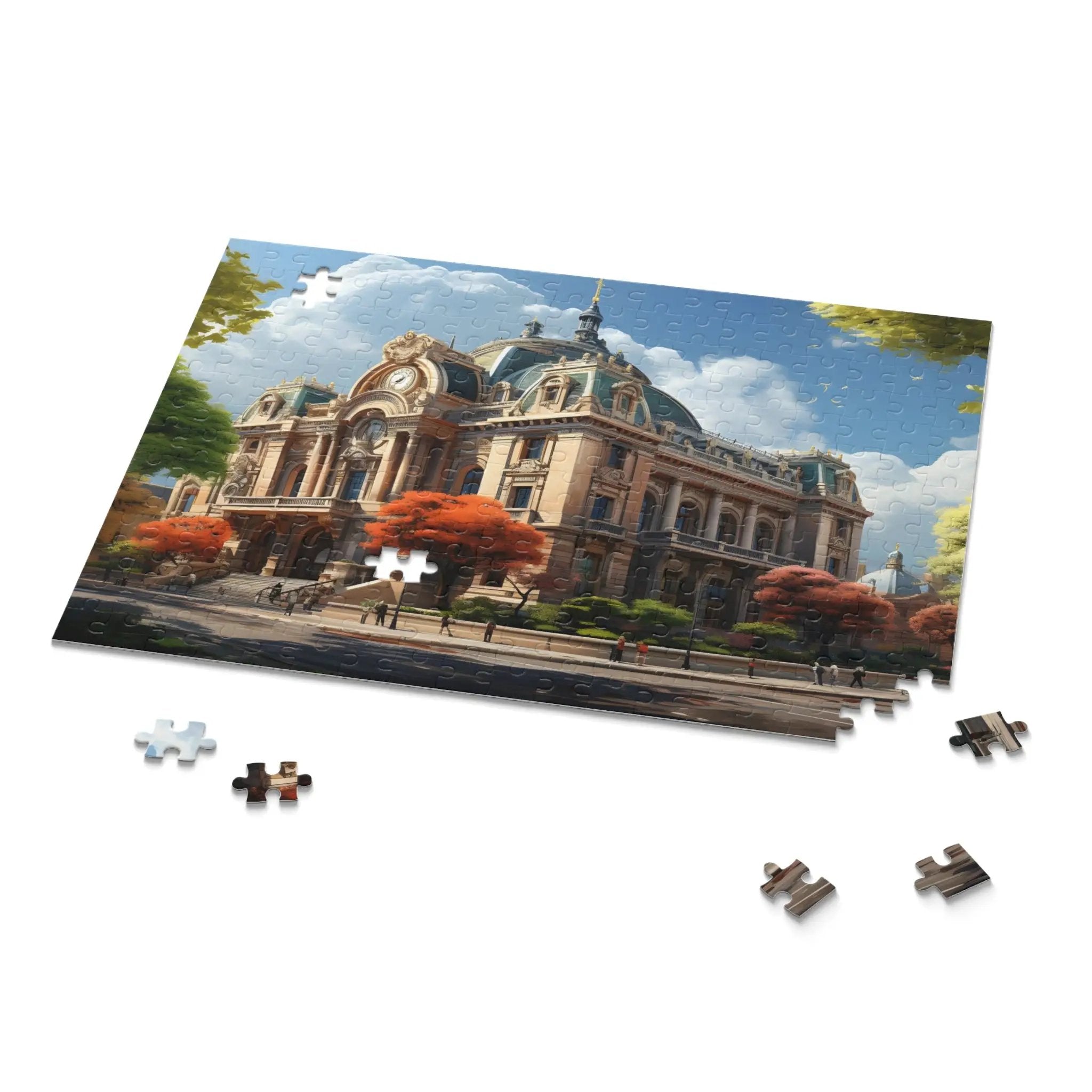 Puzzle | a jigsaw puzzle with a picture of a building