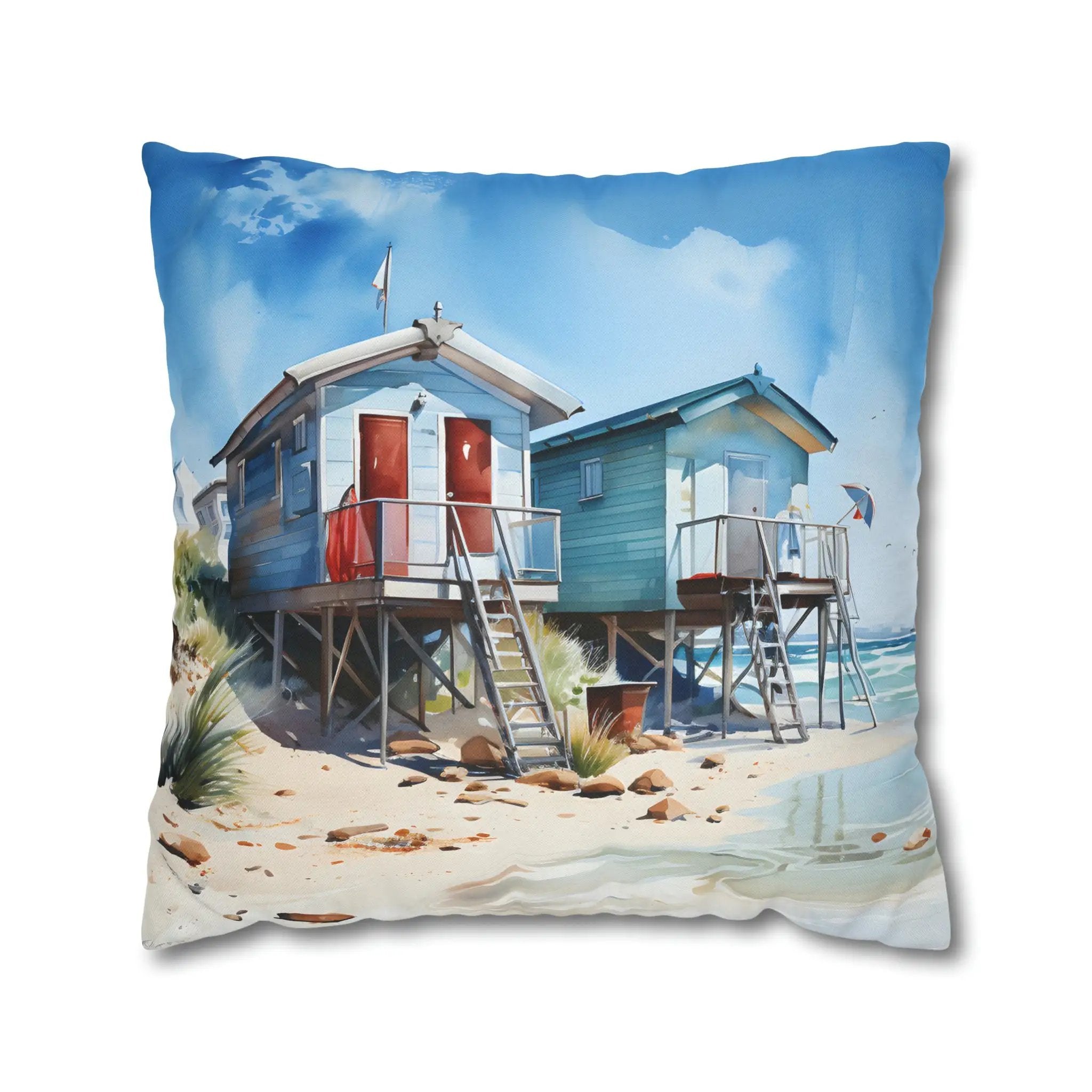 Pillow Sham | Sandy Shore | Beach Cabin Inspired