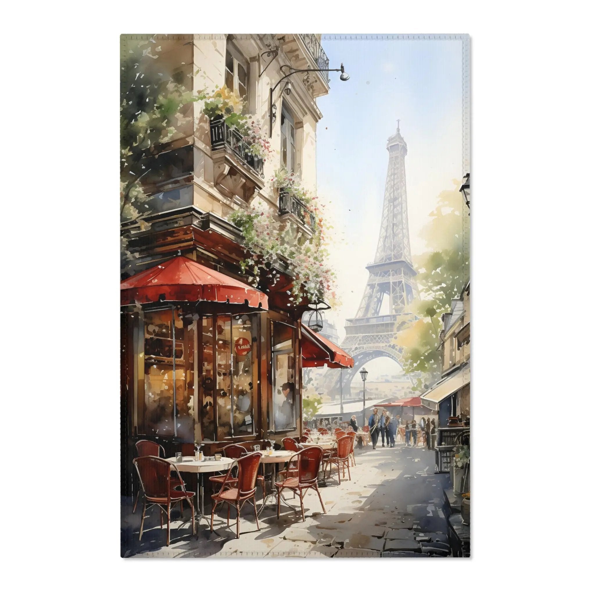 Area rugs for living room | a painting of the Eiffel tower in Paris