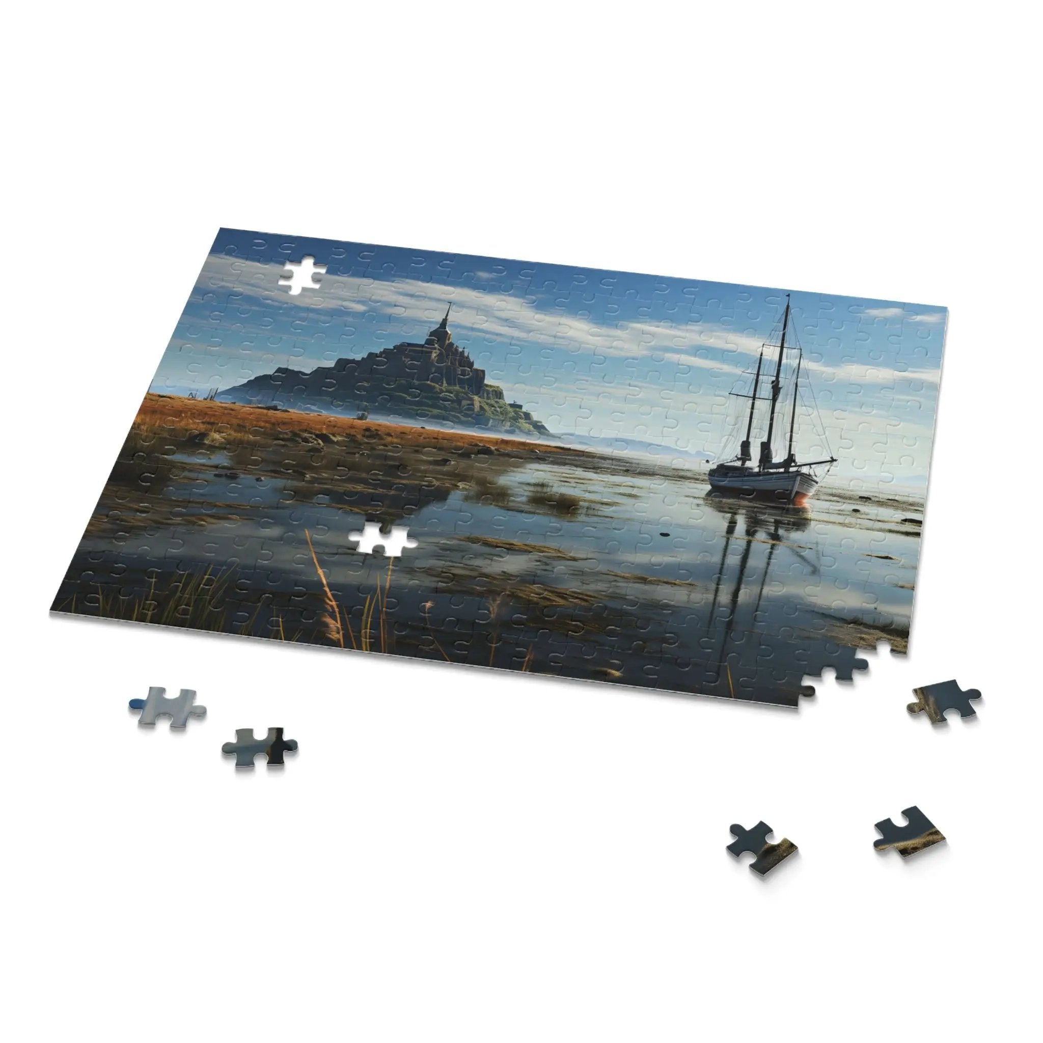 Jigsaw Puzzle | a jigsaw puzzle with a picture of a boat in the water