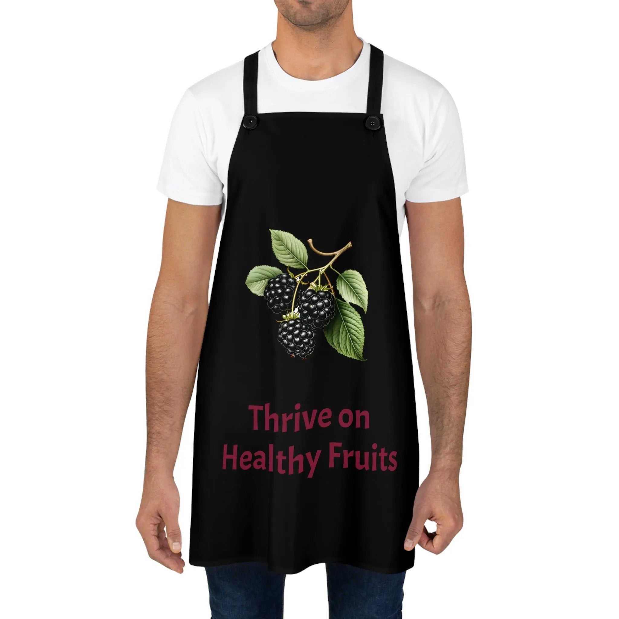 Chef Apron | a man wearing an apron with a blackberry on it