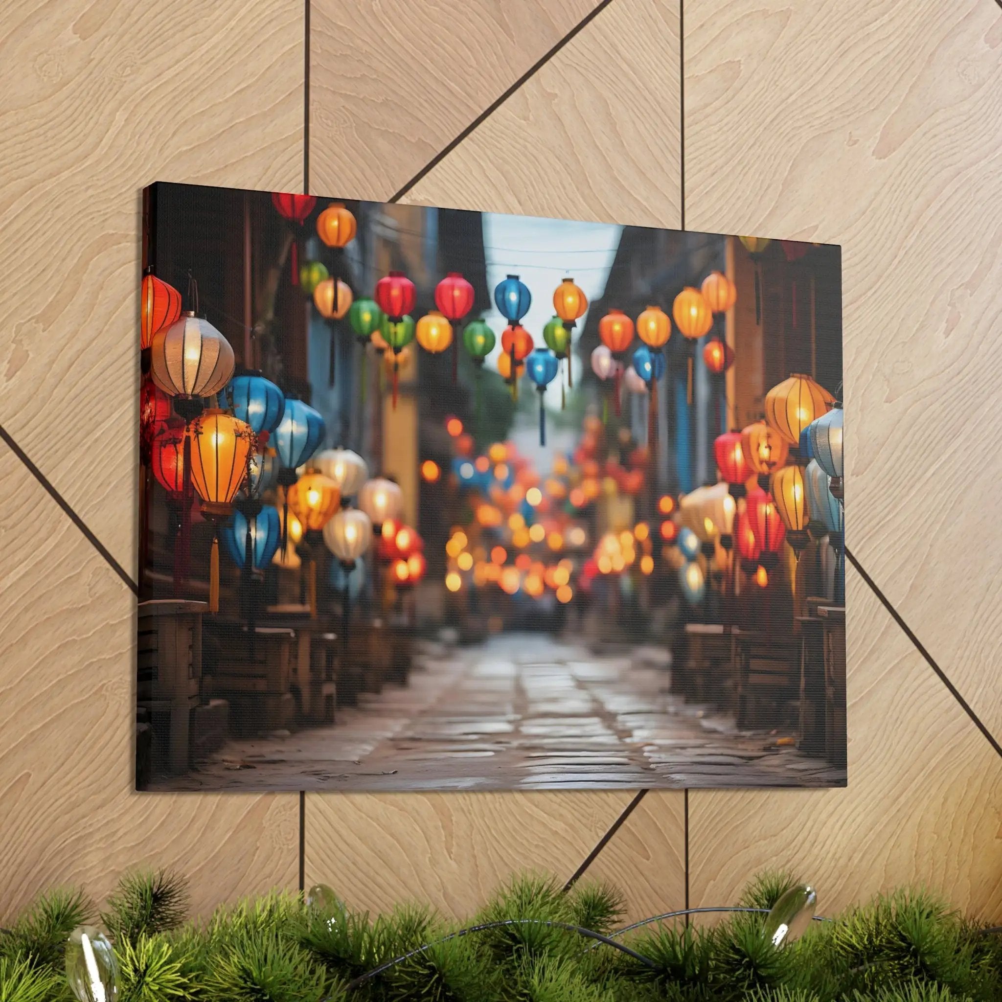 Canvas Gallery Wraps | a picture of a city street with lights