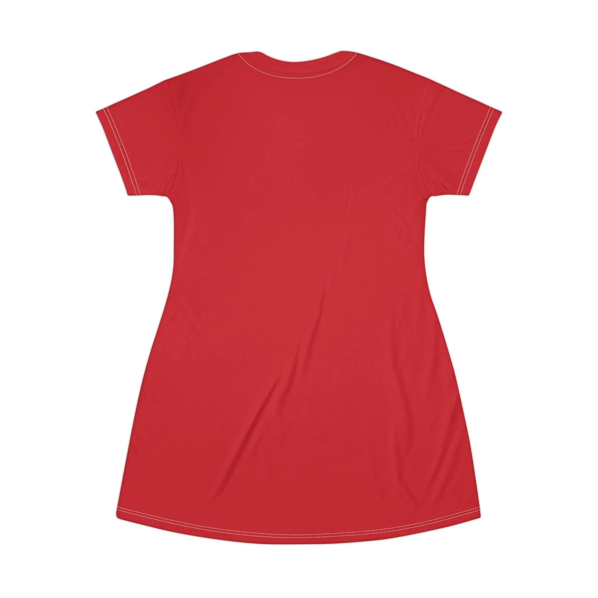 woman shirt dress | a women's red t - shirt on a white background