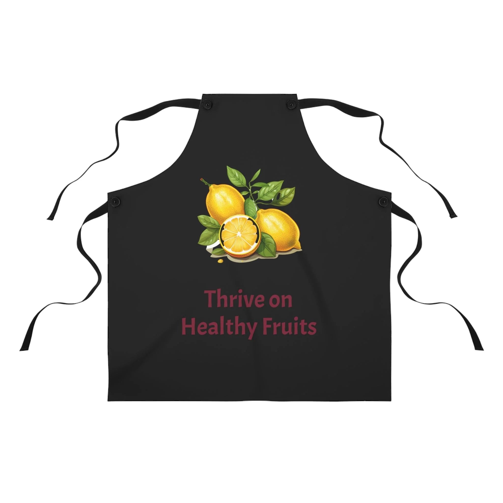 Chef Apron | a black apron with oranges and leaves on it