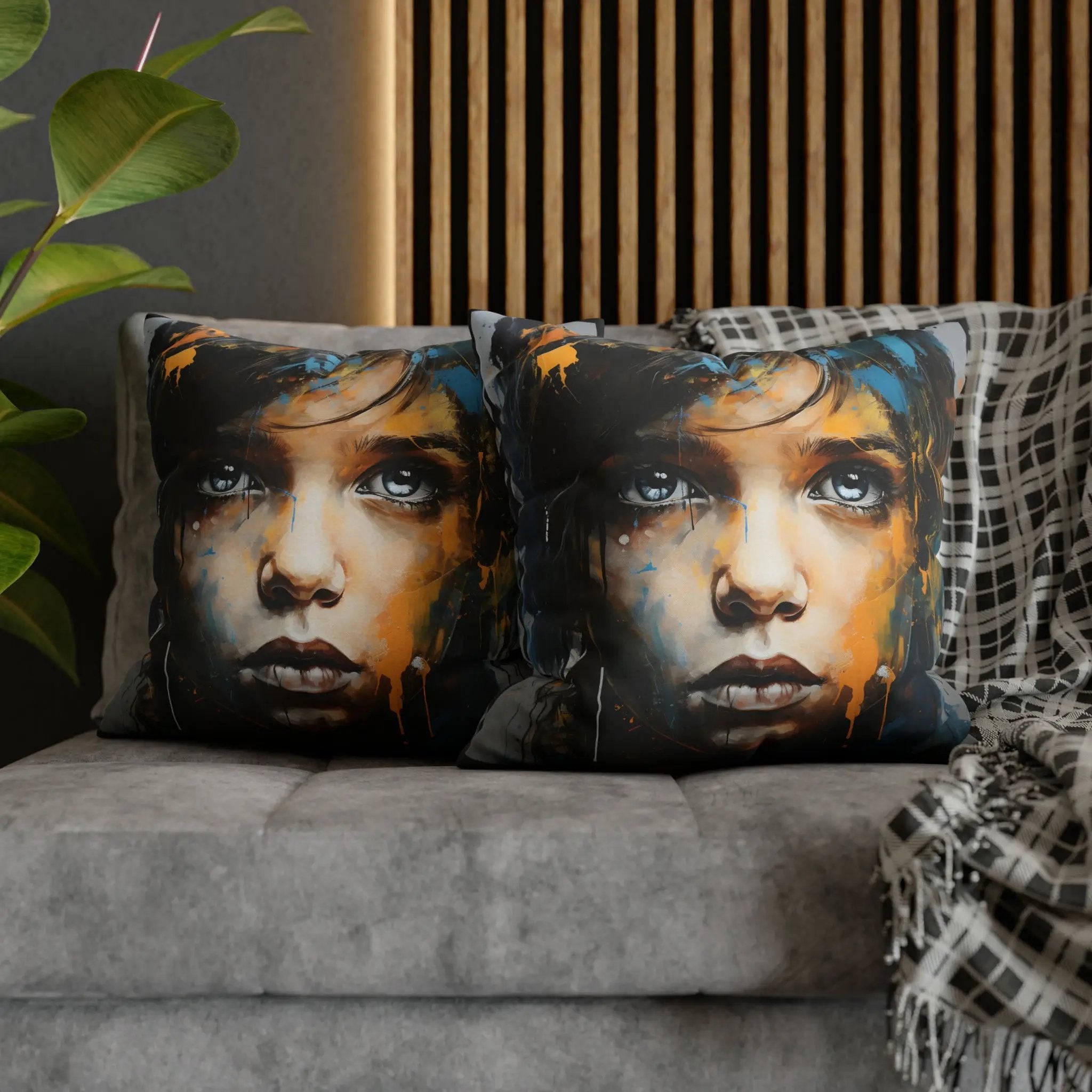 Pillow Covers | Vibrant Faces | Square Pillow Case