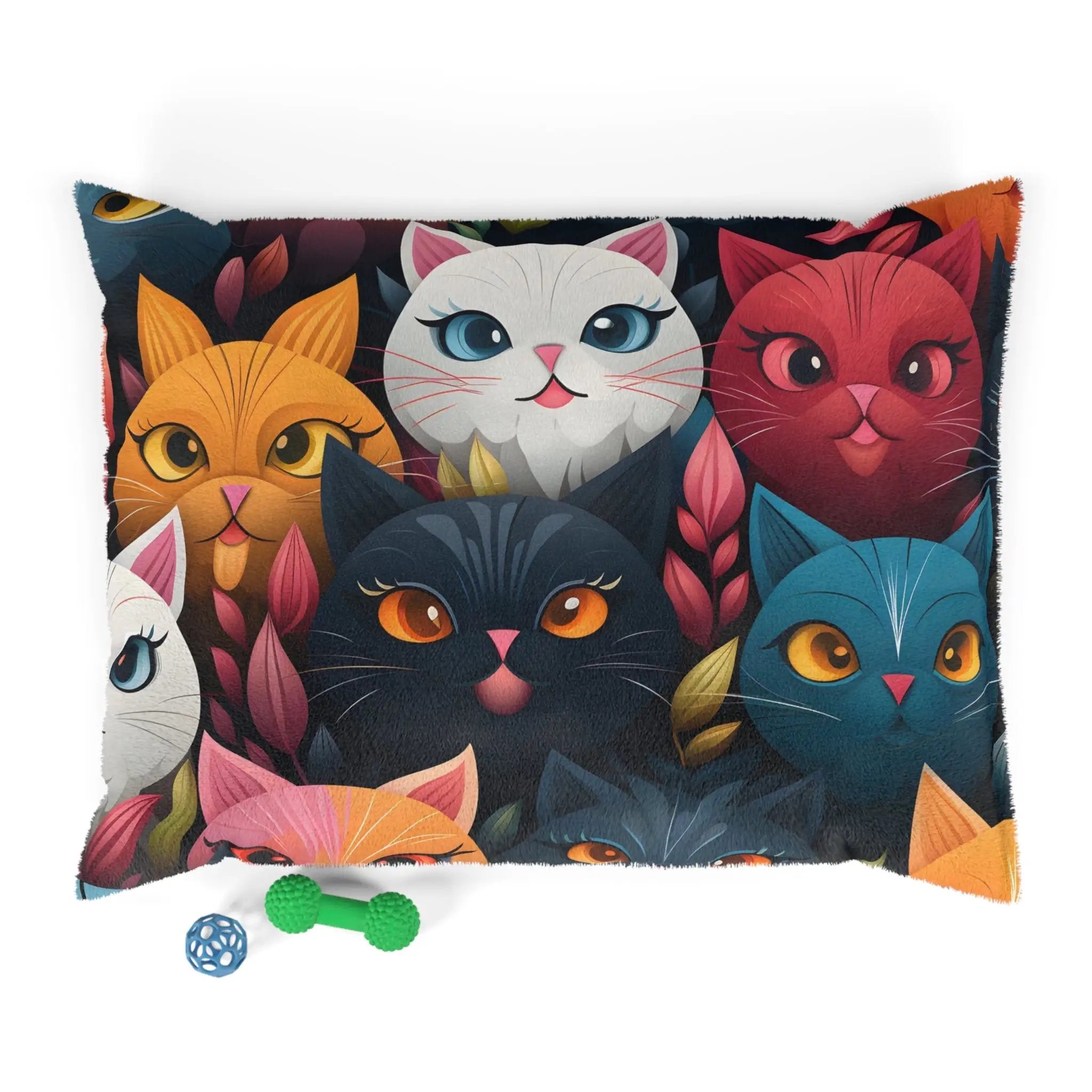 Pet bed | a group of cats sitting on top of a pillow