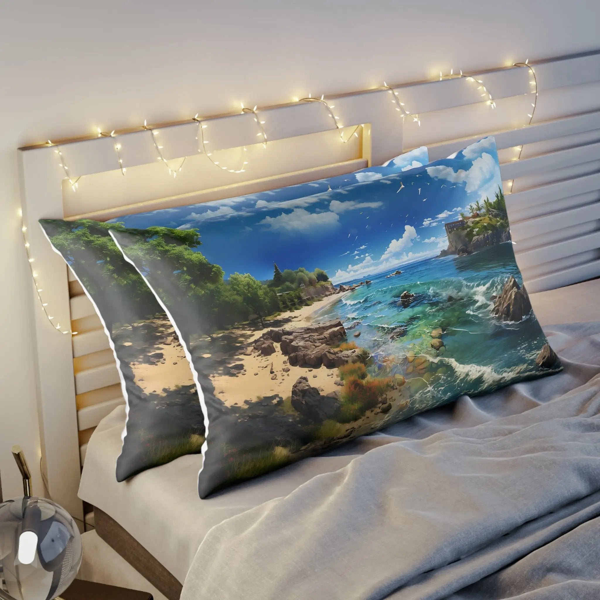 Pillow Sham | Sea Beach Landscape | Avatar Style | Cushion Cover | Pillowcase | Pillow Slip | Pillow Cover