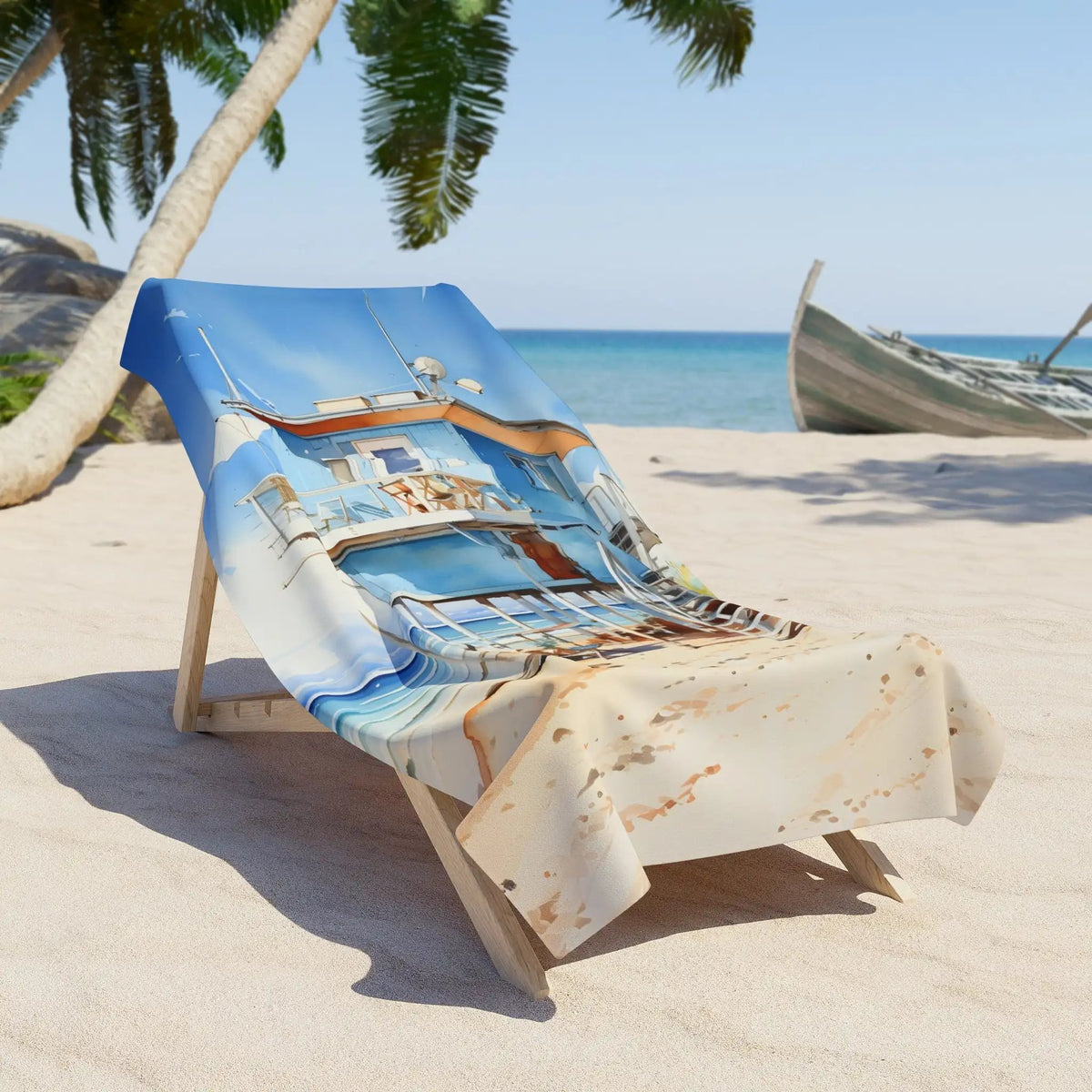 Best bath towel | a picture of a beach chair on the beach