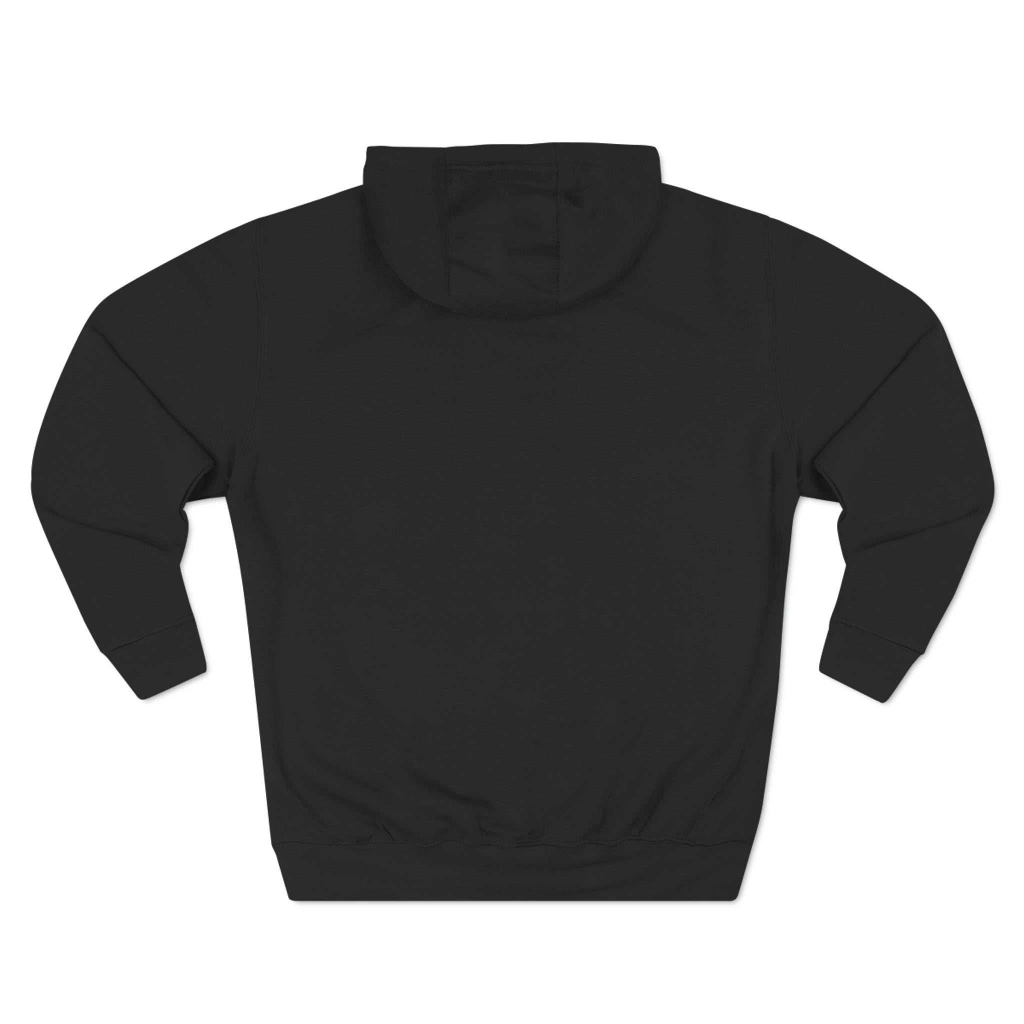 pullover hoodie | the back of a black sweatshirt with a hoodie on