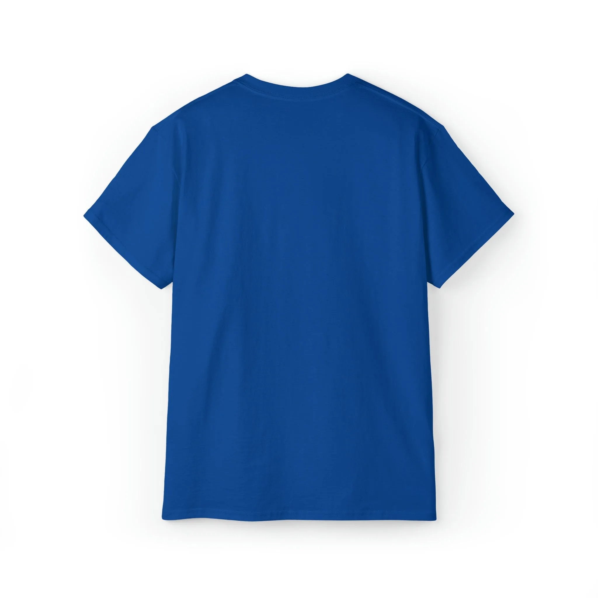 men tee graphic | a blue t - shirt on a white background