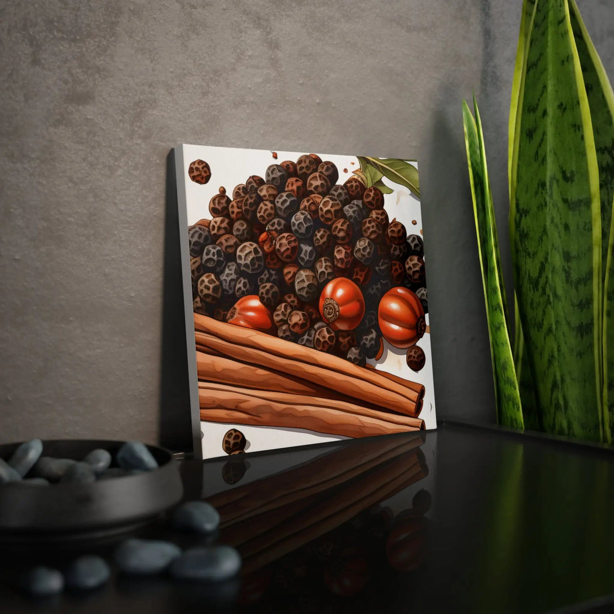 Canvas Gallery Wraps | a picture of some spices on a table