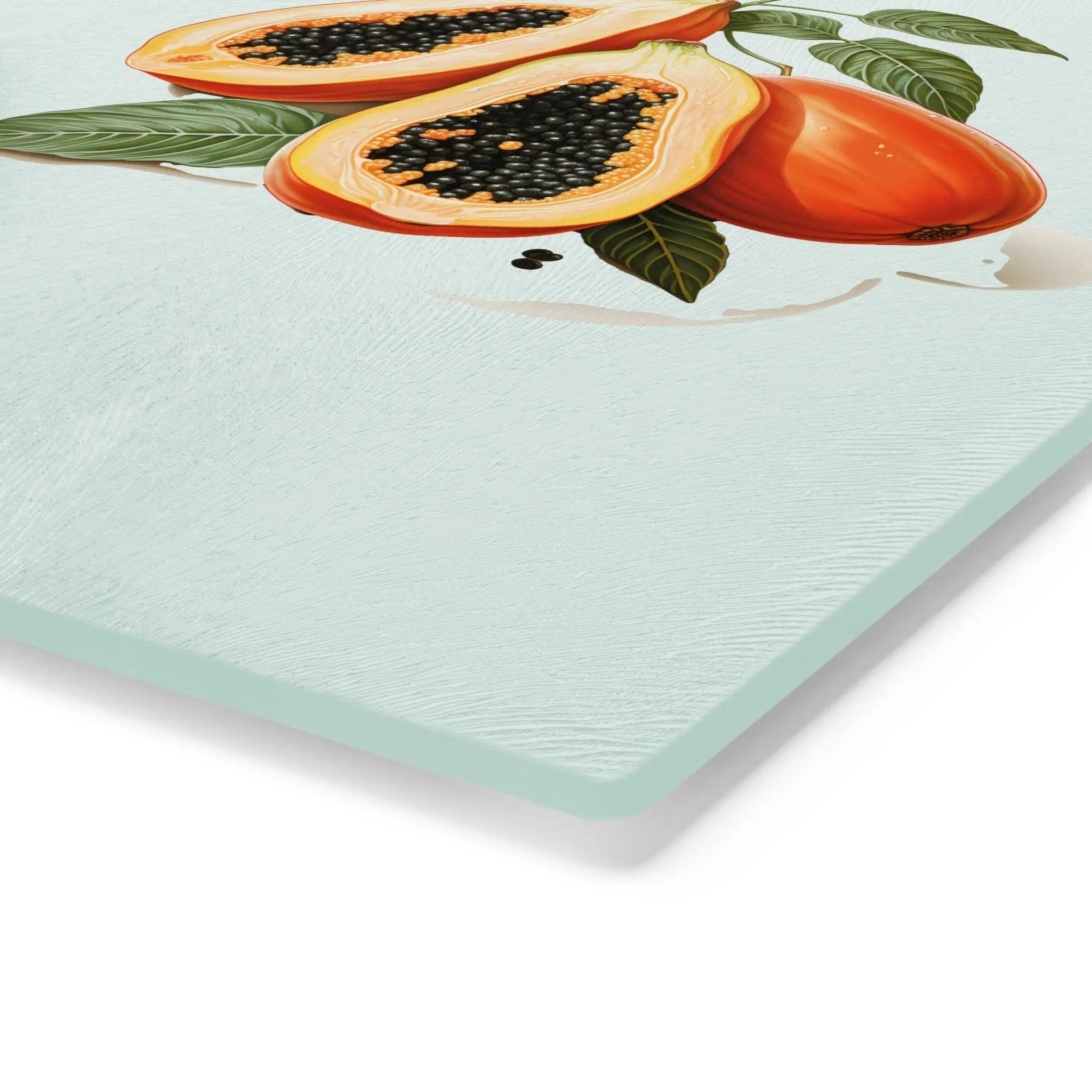 Cutting board | a piece of paper with a picture of some fruit on it