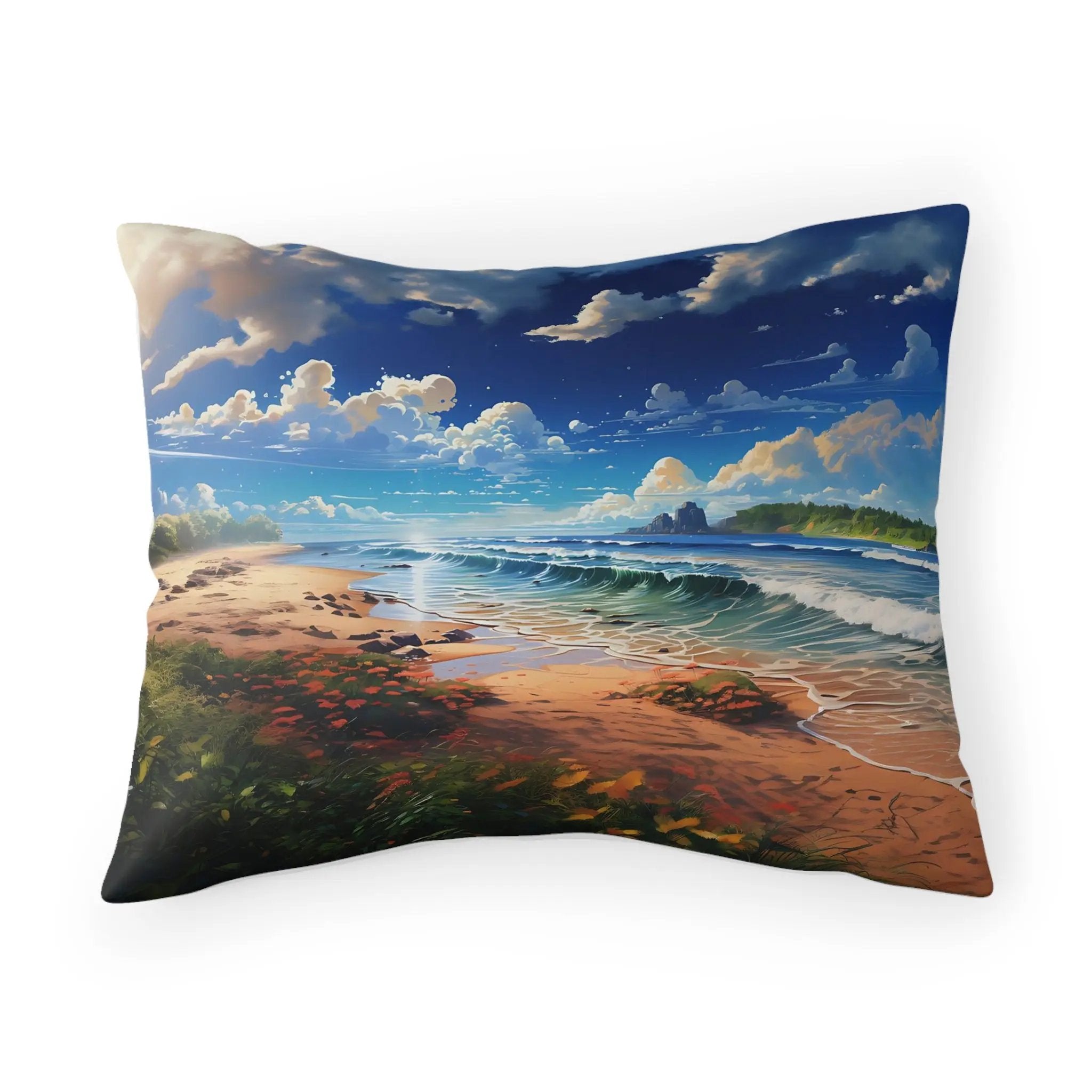 Pillow Sham | Sea Beach Landscape | Avatar Style | Cushion Cover | Pillowcase | Pillow Slip | Pillow Cover