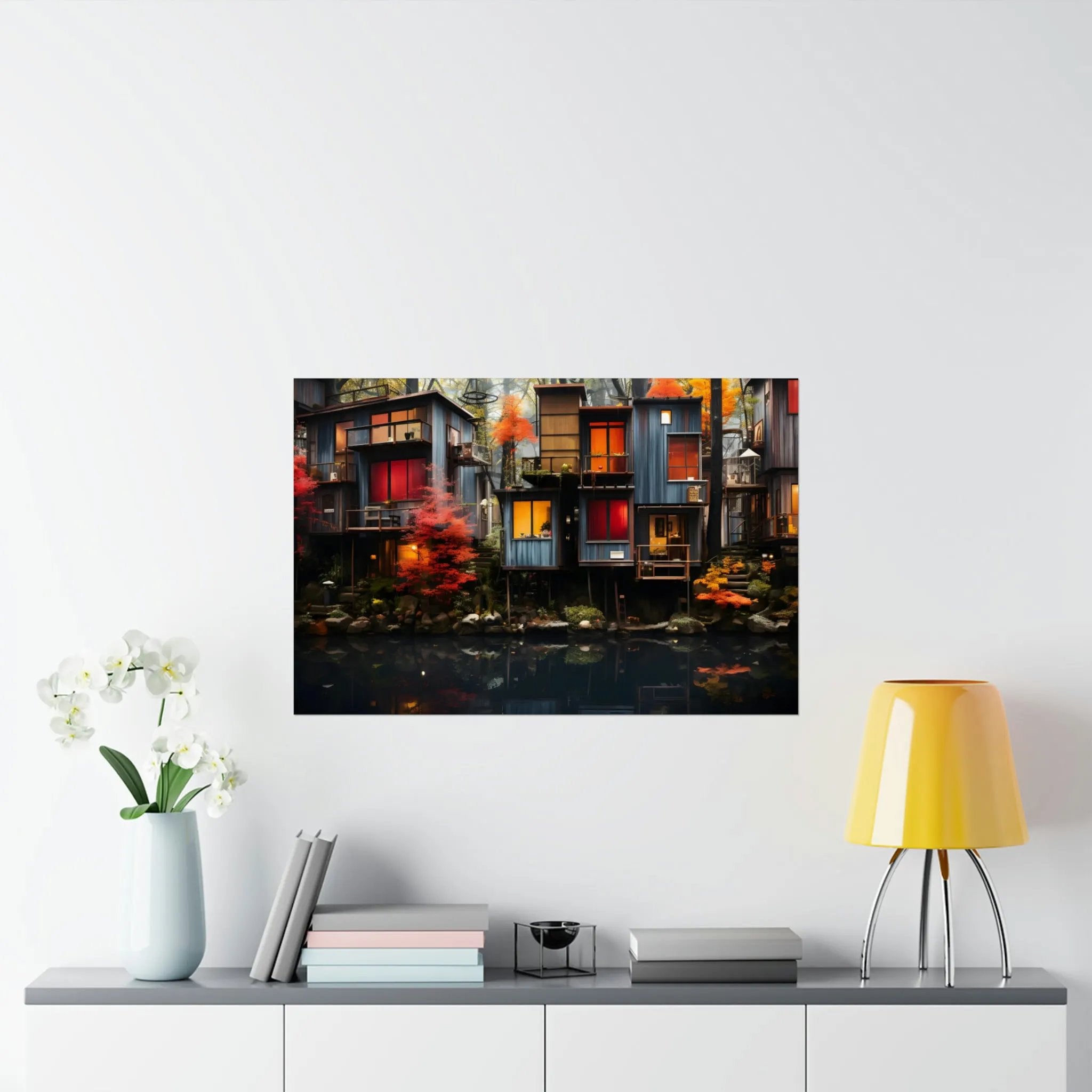 Kawaii Posters | a painting on a wall of a house