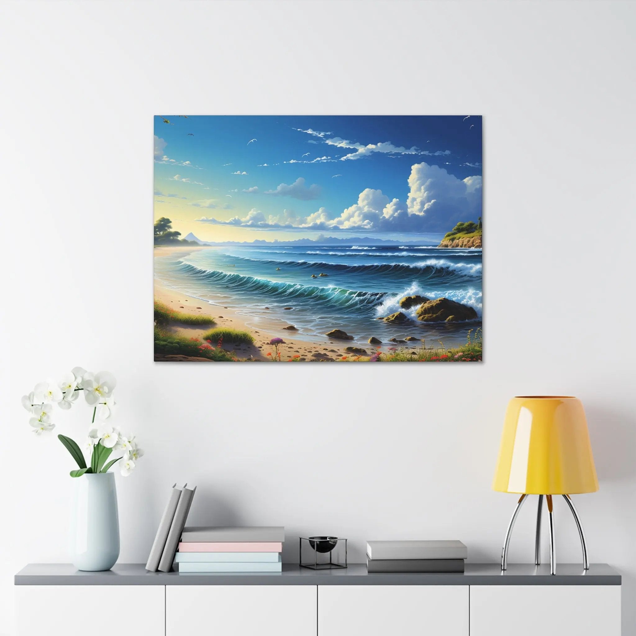 Canvas Gallery Wraps | Beach Seaside Landscape | Home Decor