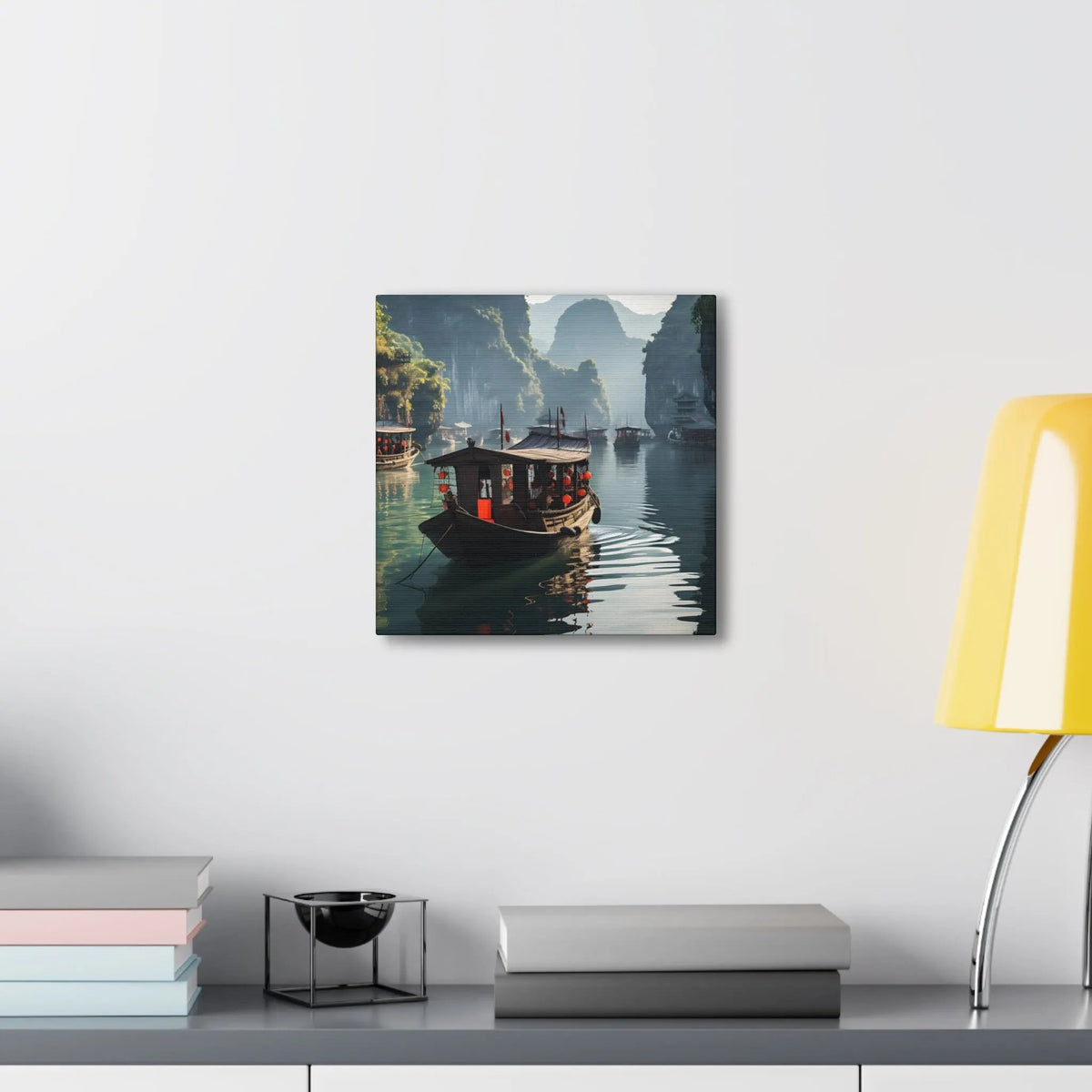 Canvas Gallery Wraps | a picture of a boat floating on a river