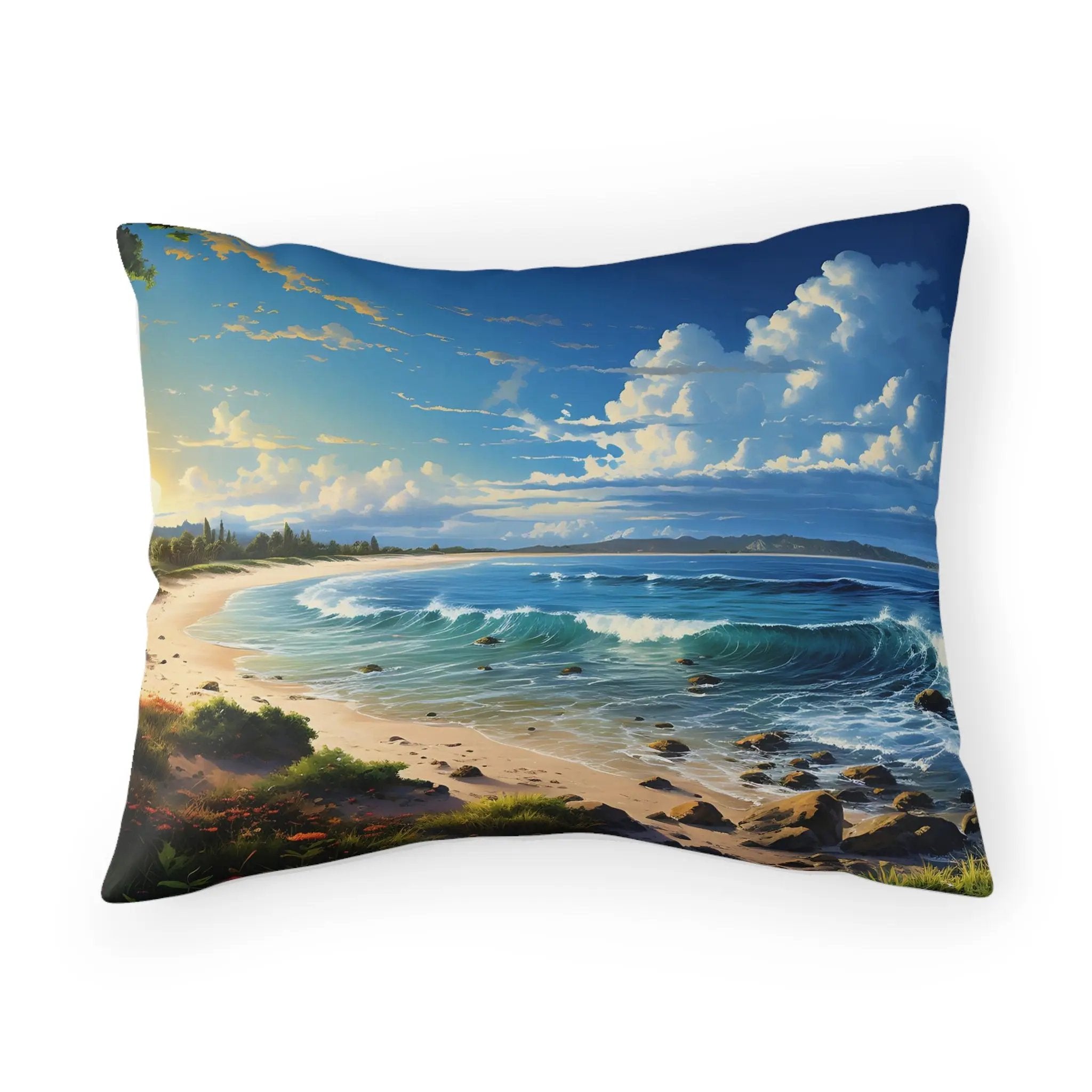 Pillow Sham | Sea Beach Landscape | Avatar Style | Cushion Cover | Pillowcase | Pillow Slip | Pillow Cover