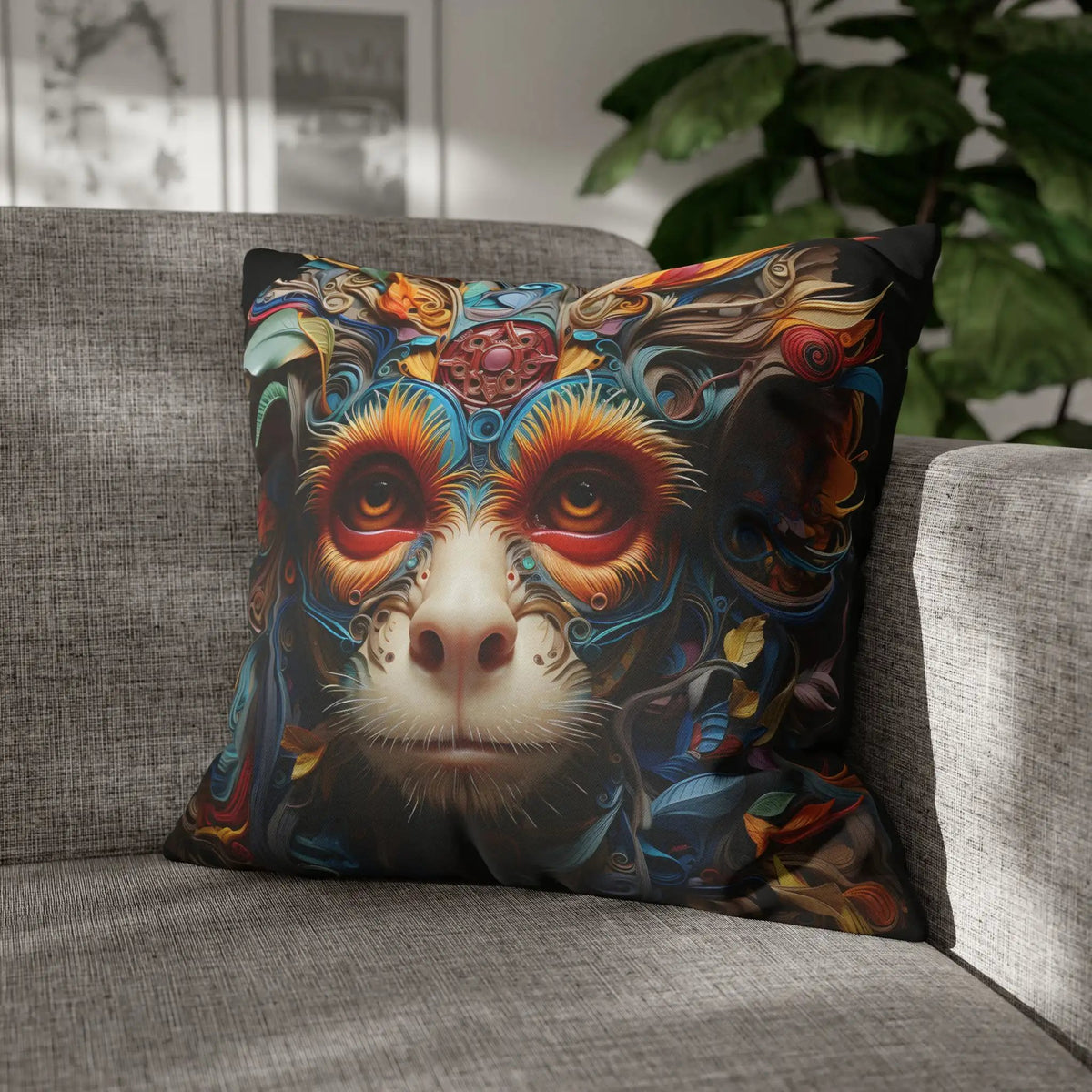 Pillow Covers | Vibrant Faces | Square Pillow Case