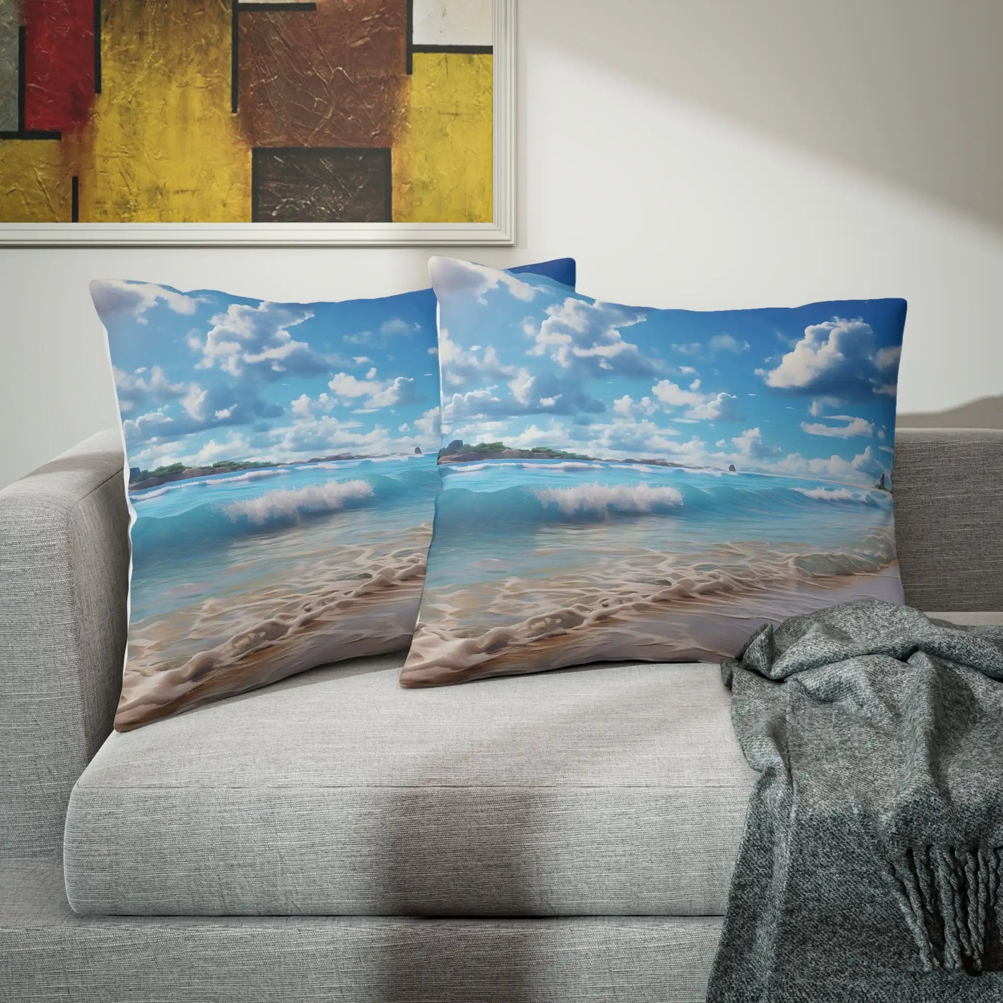 Pillow Sham | Sea Beach Landscape | Avatar Style | Cushion Cover | Pillowcase | Pillow Slip | Pillow Cover