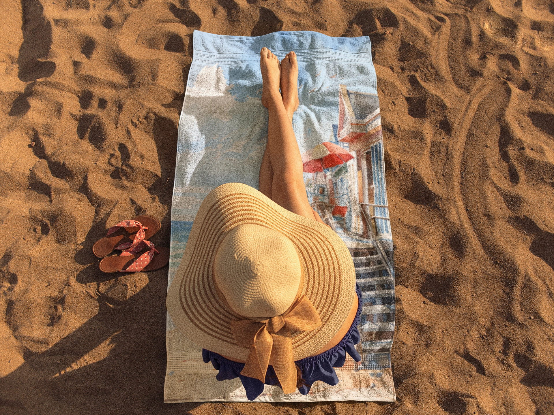 Best bath towel | a person laying on a towel on the beach