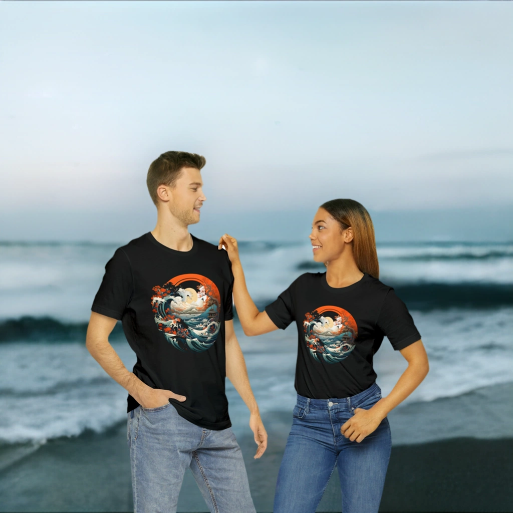 Couple t shirt | a man and a woman standing next to each other