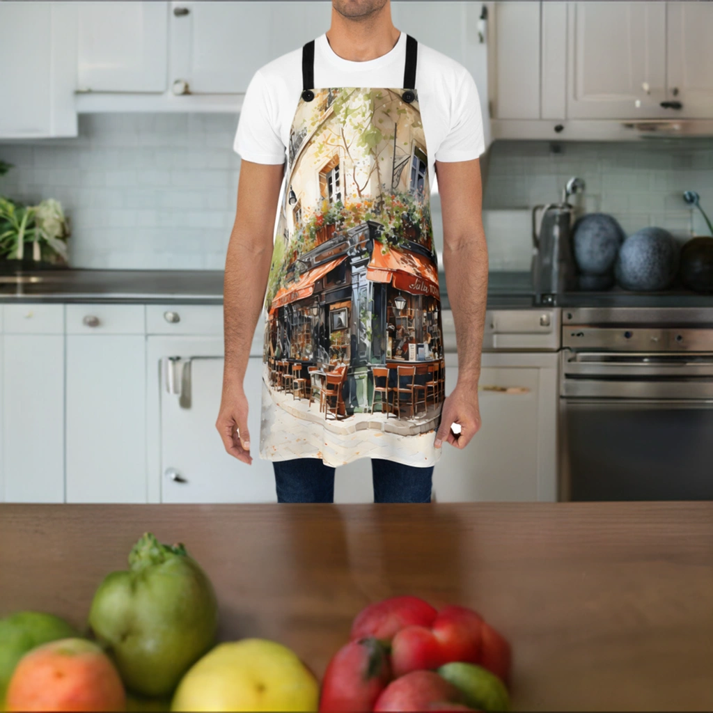 Chef Apron | Bistro Style | French Cafe Facade Apron Master Chef.