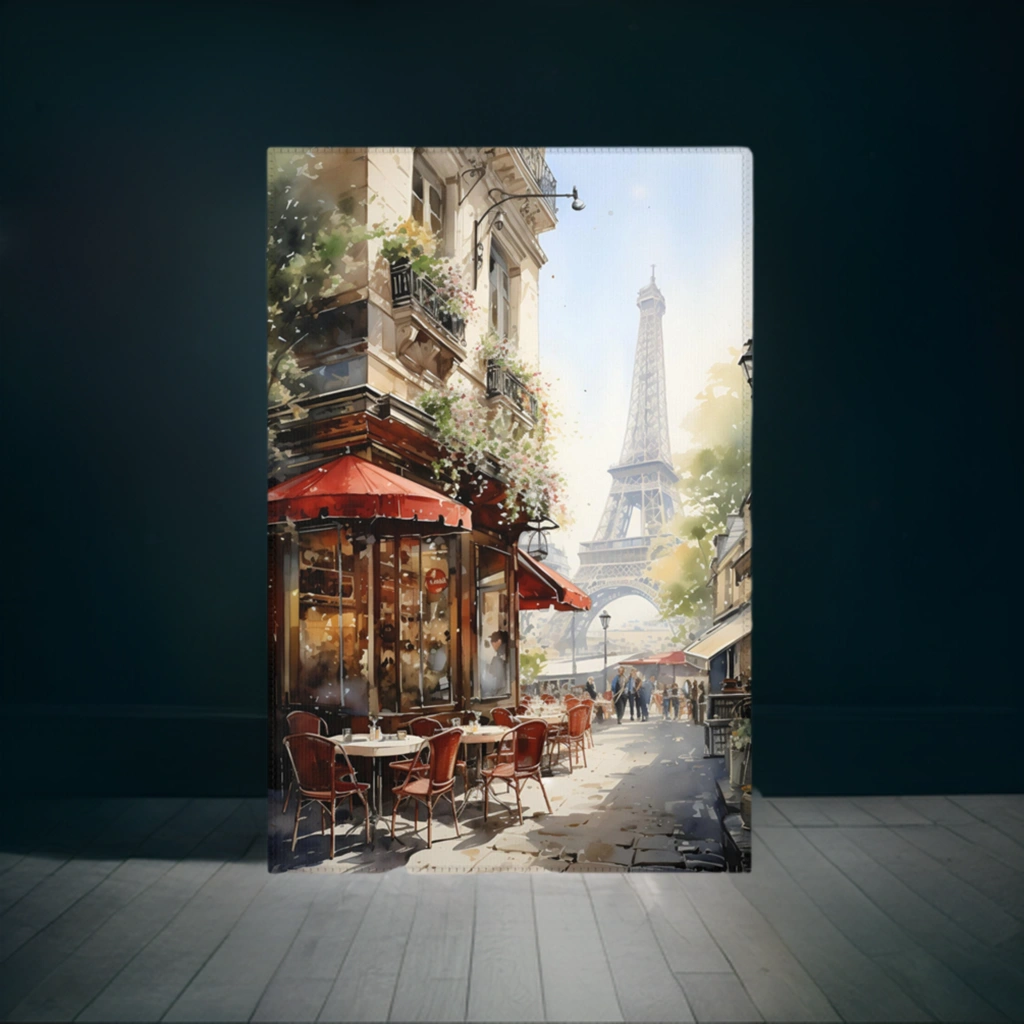 Area rugs for living room | a painting of the Eiffel tower in Paris