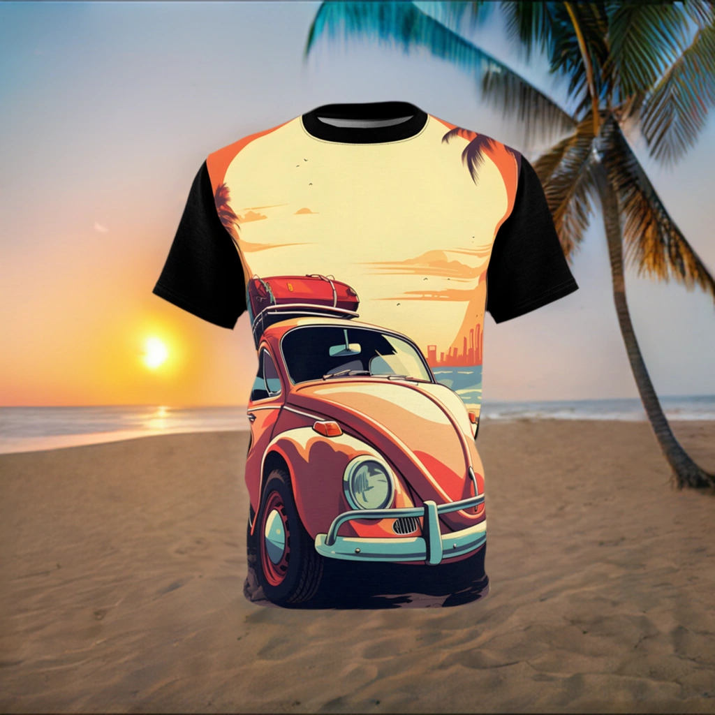 vintage shirt | a man wearing a t - shirt with a picture of a car