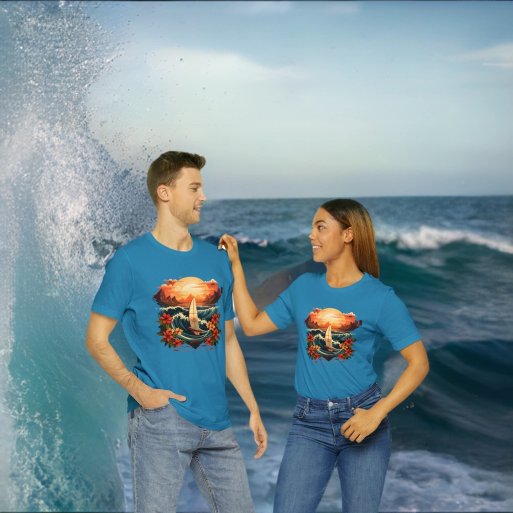 Couple t shirt | a man and a woman standing next to each other