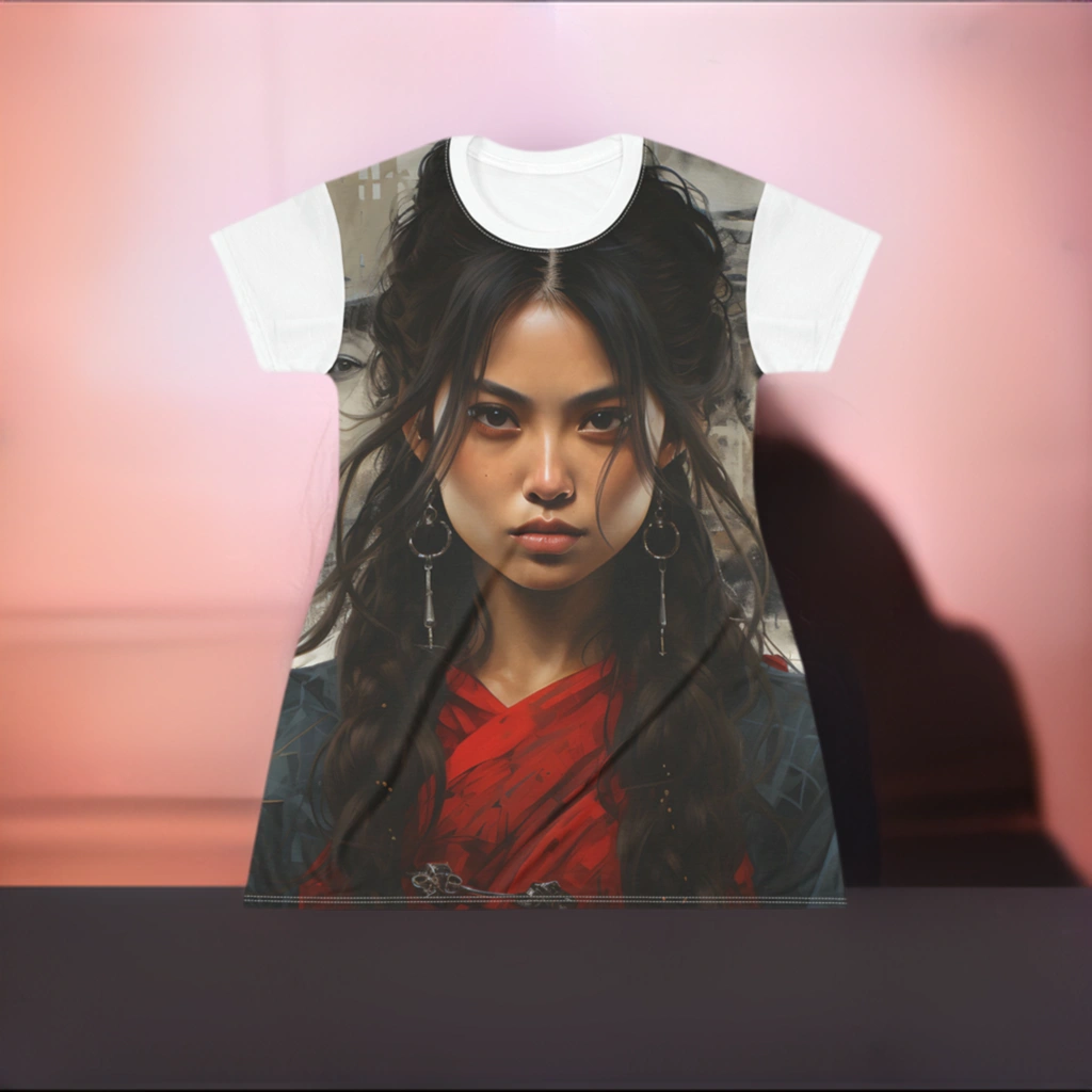 woman shirt dress | a women's t - shirt with a picture of a woman's face