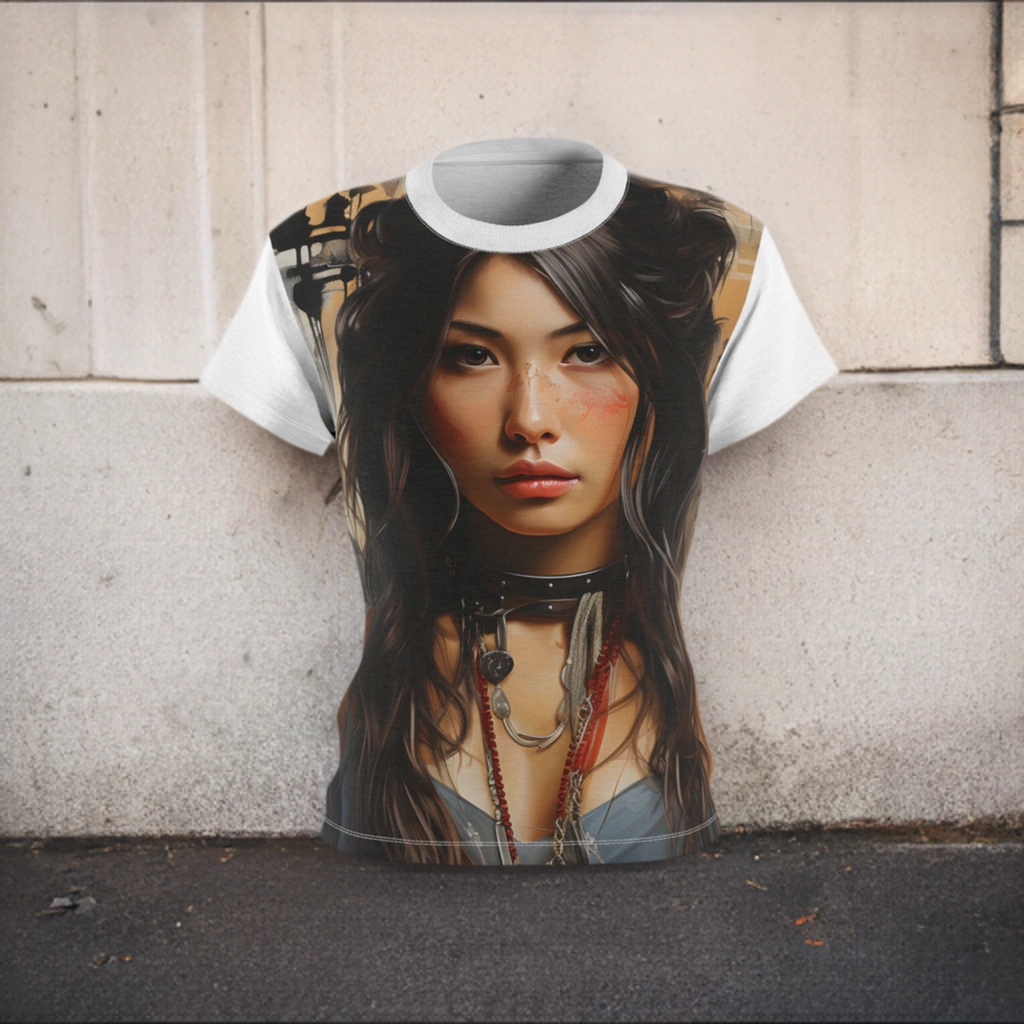 Women Tee | shirt with a picture of a woman's face