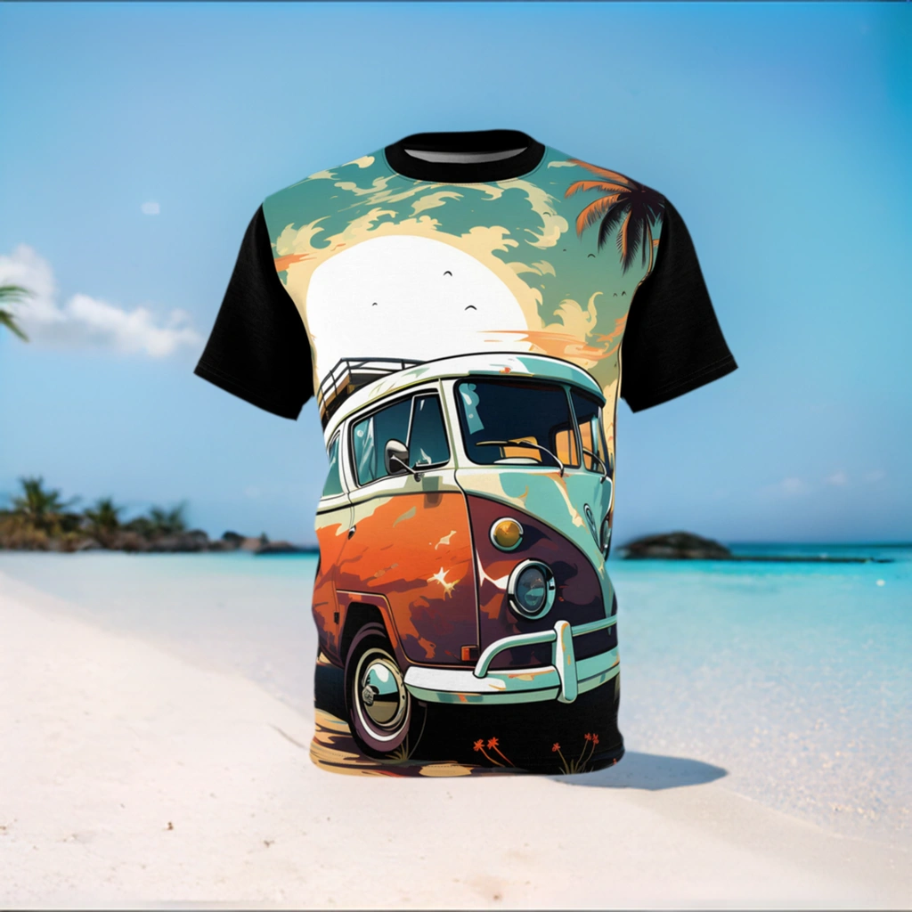 vintage shirt | a man wearing a t - shirt with a van on it