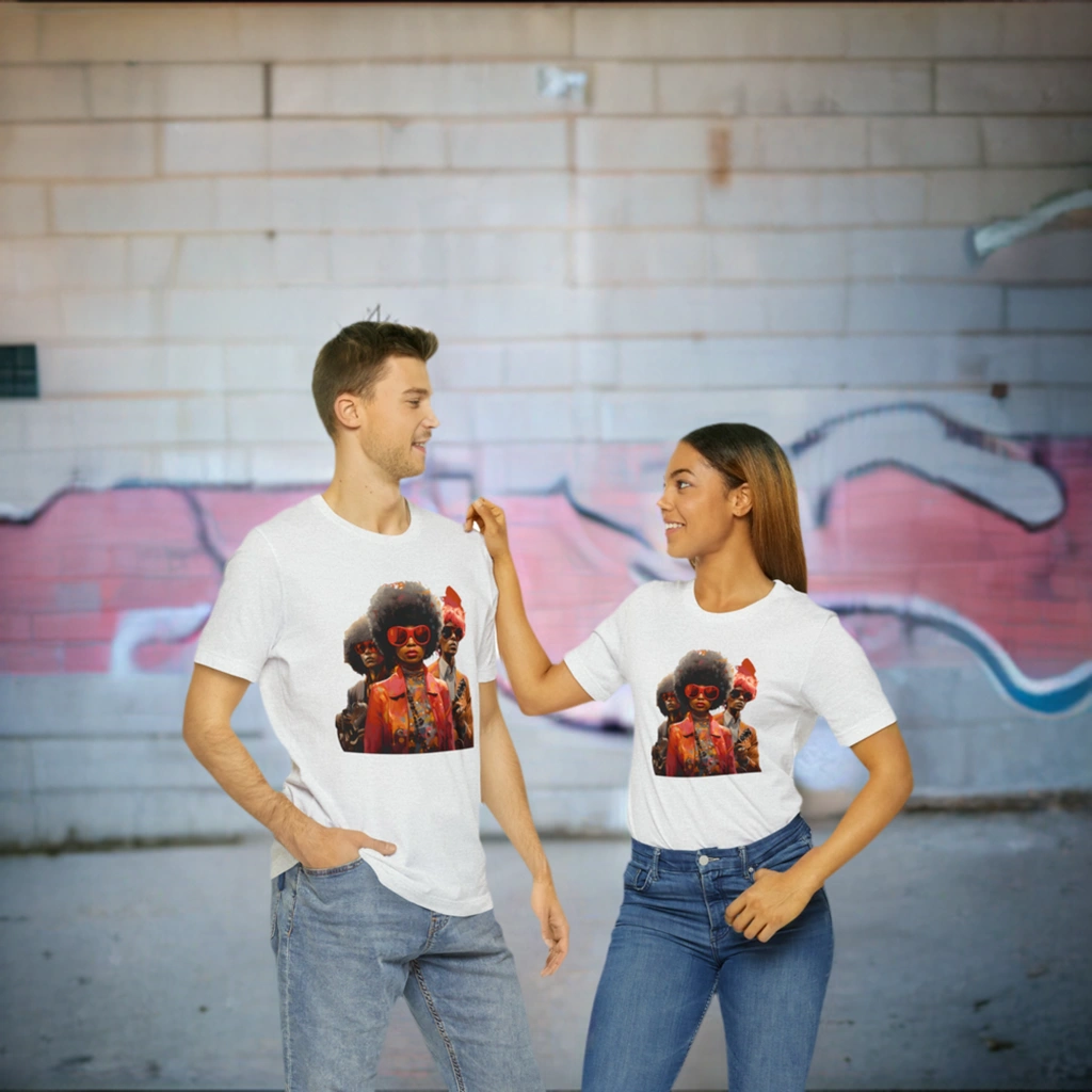 Couple t shirt | a man and a woman standing next to each other